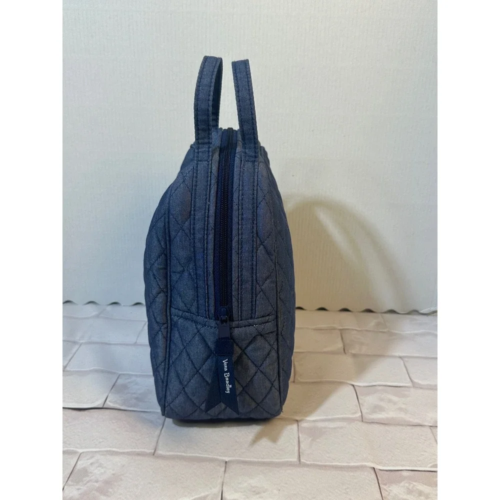 Vera Bradley Lunch Bunch Quilted Denim Insulated Lunch Bag Indigo Blue 24761-L81